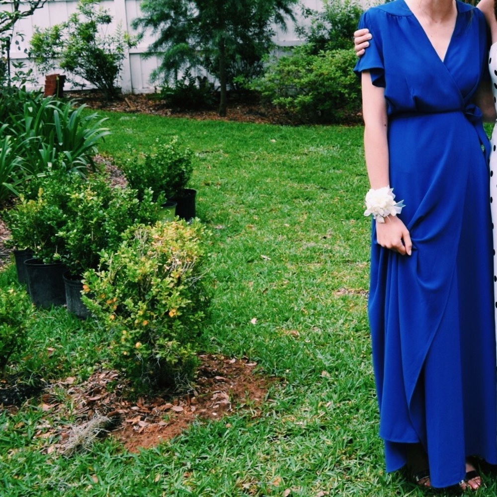 Royal blue maxi formal dress